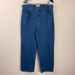 Madewell The Perfect Vintage Wide Leg Jean Medium Wash high Waisted Size 32